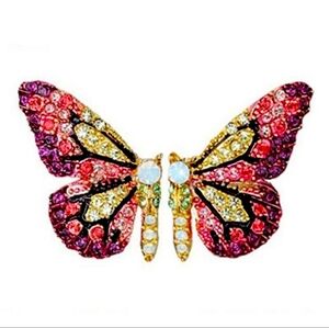 Butterfly Wings Rhinestone Stud Earrings
